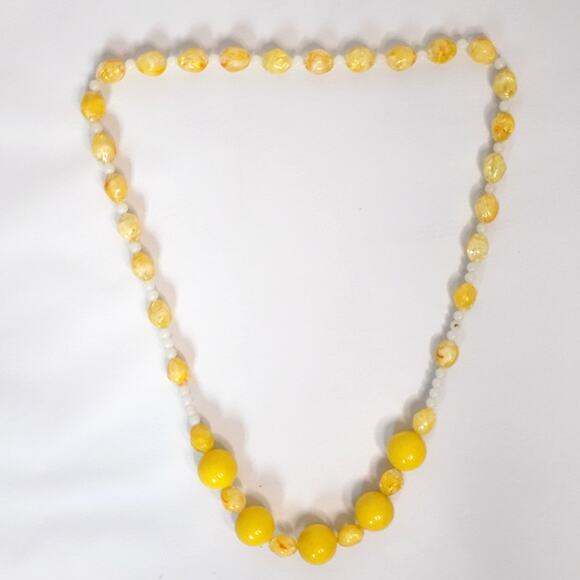 None and/or Unknown Jewelry - Stunning Infinity Yellow and White Orange Summer Necklace